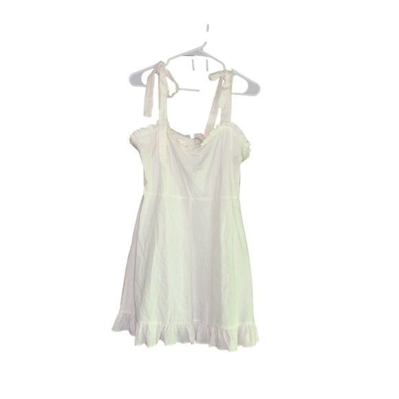 Nasty Gal “Can’t Tie My Love Ruffle Mini Dress” in white - Picture 5 of 8